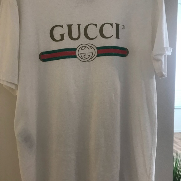 SOLD -Gucci Distressed Logo T-shirt - Picture 7 of 7